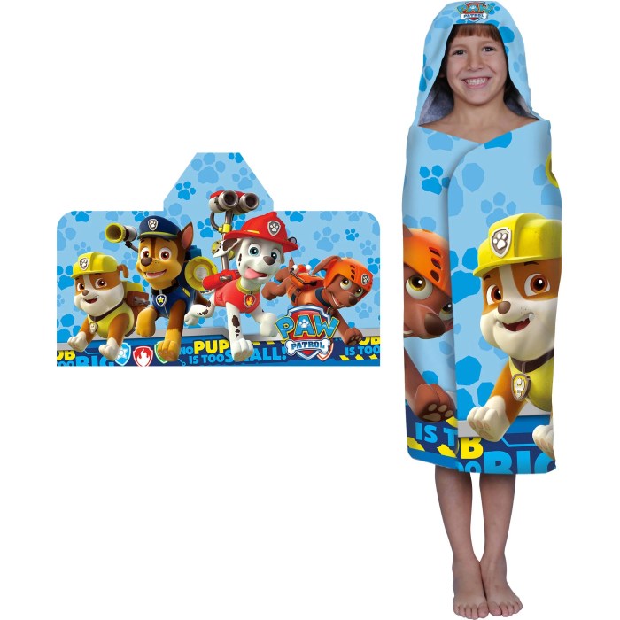 Paw patrol bath towel hooded walmart nickelodeon