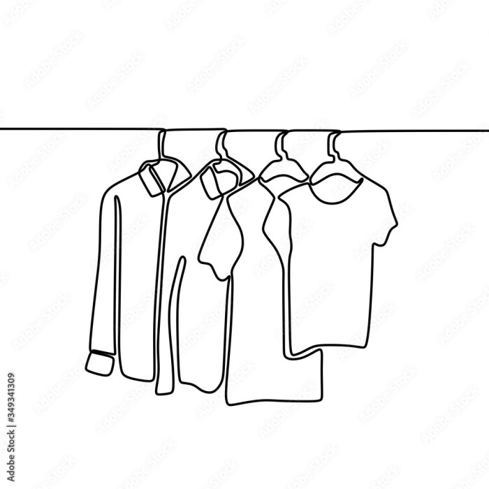 Easy Drawing of a Clothing Rack