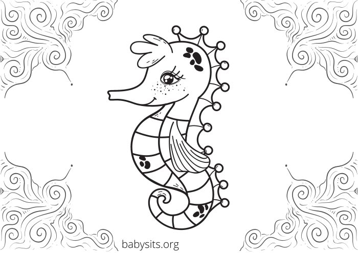 Realistic sea animal coloring pages