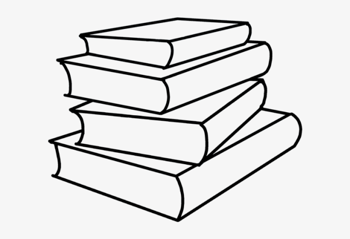 Stack of books drawing easy with flowers