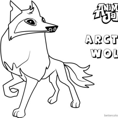 Animal Jam Coloring Pages Arctic Wolf Fun