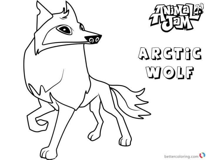 Animal Jam Coloring Pages Arctic Wolf Fun