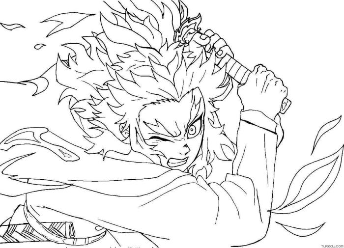 Coloring pages anime demon slayer