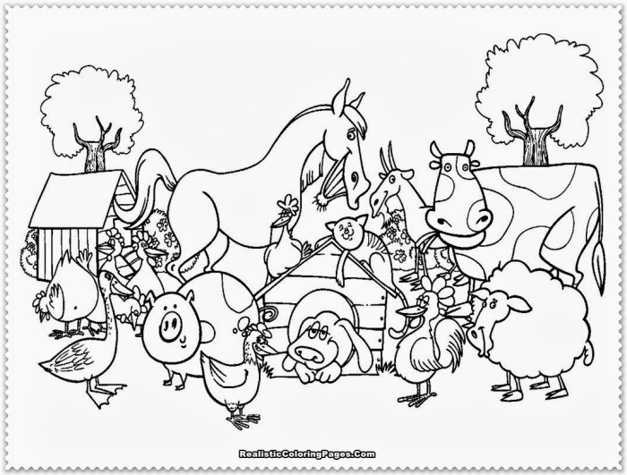 Farm Animal Footprints Coloring Images