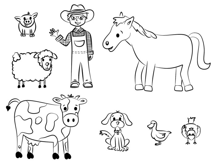 Coloring Sheet Farm Animals A Fun Guide