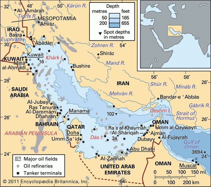 Easy drawing of the persain gulf