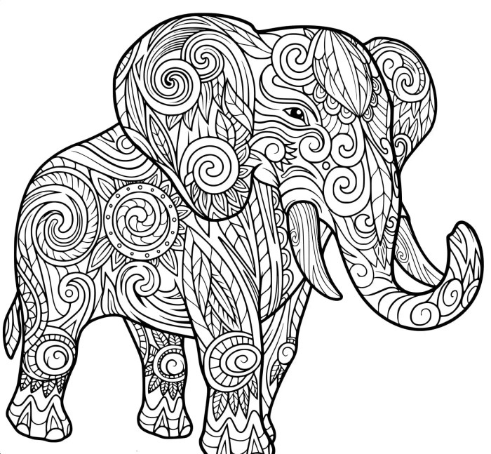 Animal advanced coloring pages