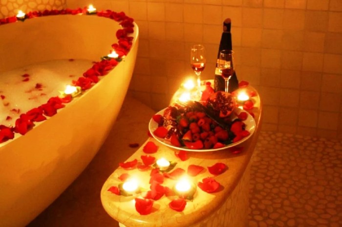 Valentine's day bathroom decor