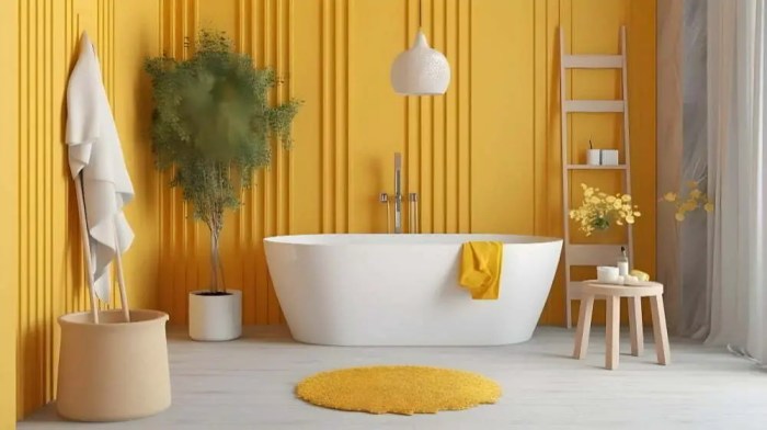 Yellow Wall Decor for Bathroom A Style Guide