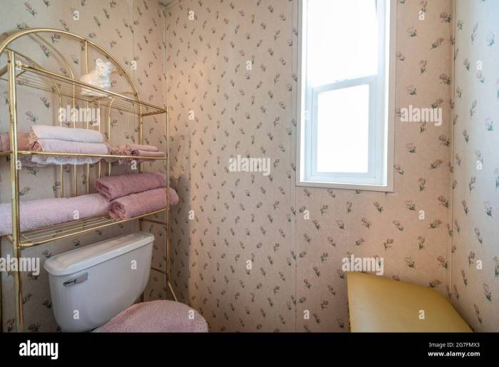 Pink and gold bathroom decor