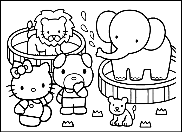 Zoo coloring pages animals cartoon animal color printables good printable getcolorings getdrawings