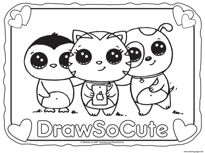 Cute Coloring Pages of Cute Animals