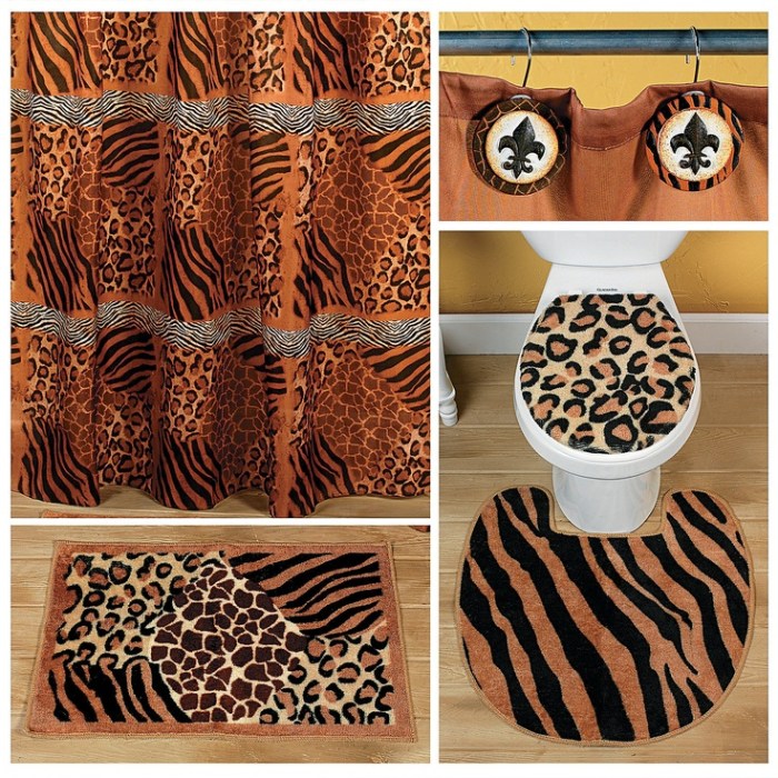 Animal print bathroom decor