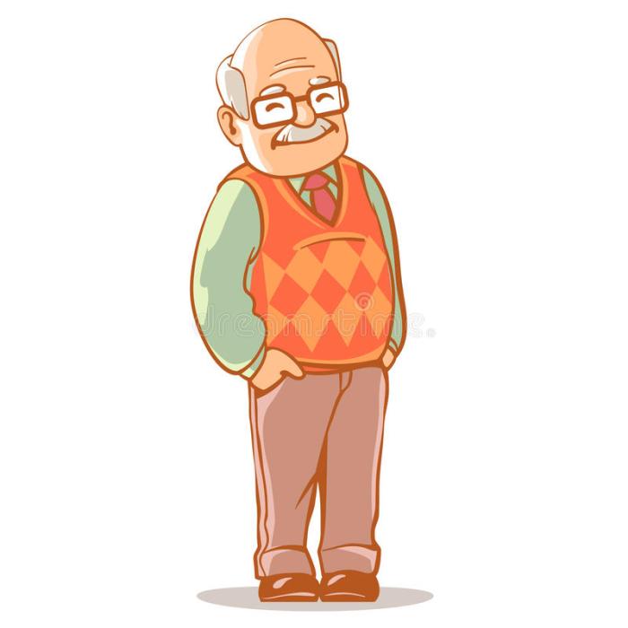 Clip art easy grandpa drawing