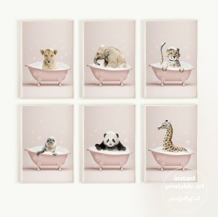 Animal print bathroom decor