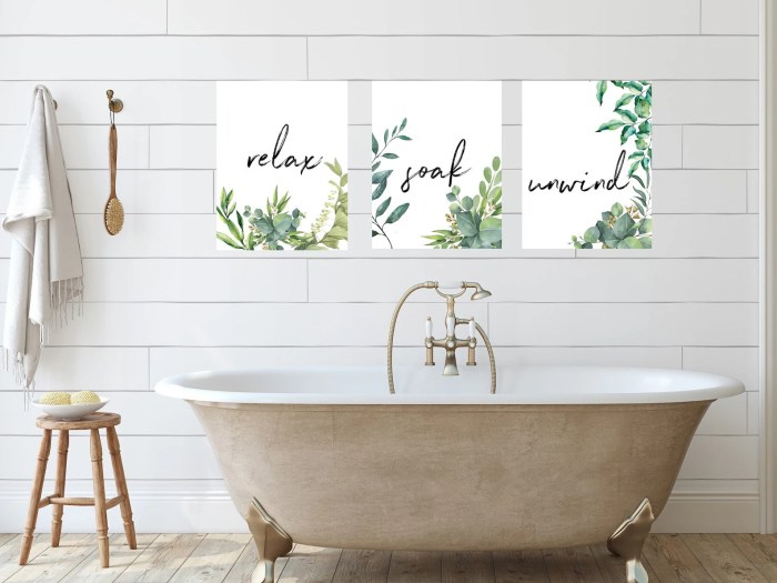 Wall art and decor for bathrooms