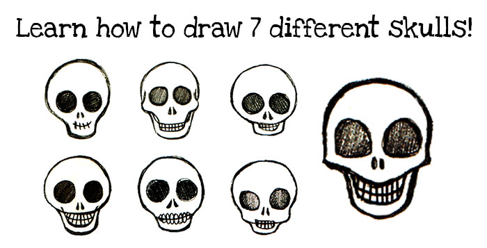 A easy skull drawing