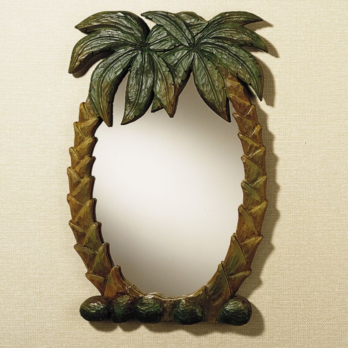 Bathroom palm tree decor