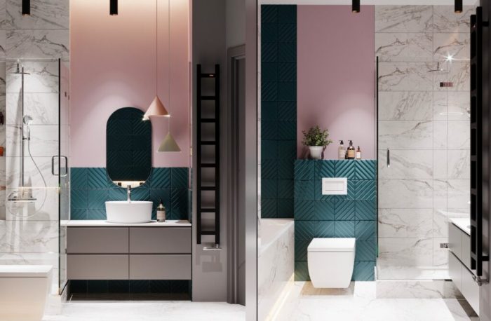 Pink and Blue Bathroom Decor Ideas