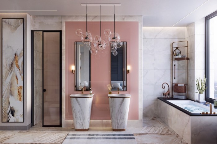 Gold and Pink Bathroom Decor A Luxurious Design Guide