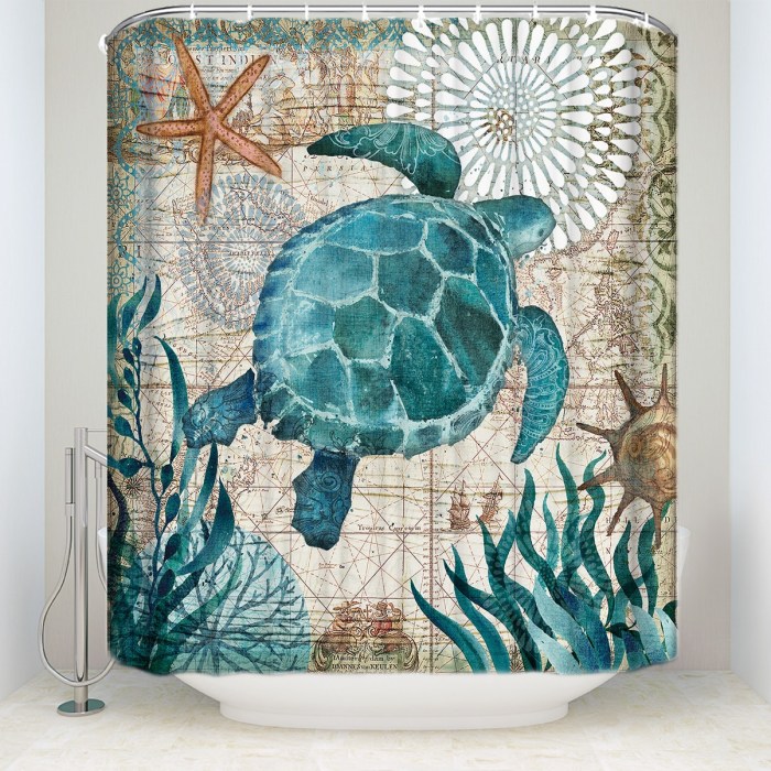 Bathroom sea turtle decor