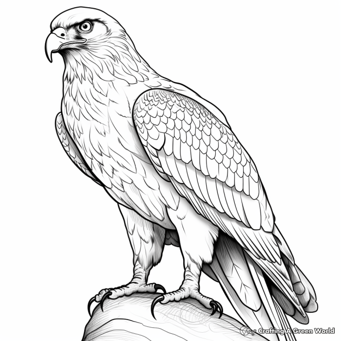 Coloring Pictures of Hawks and Other Animals