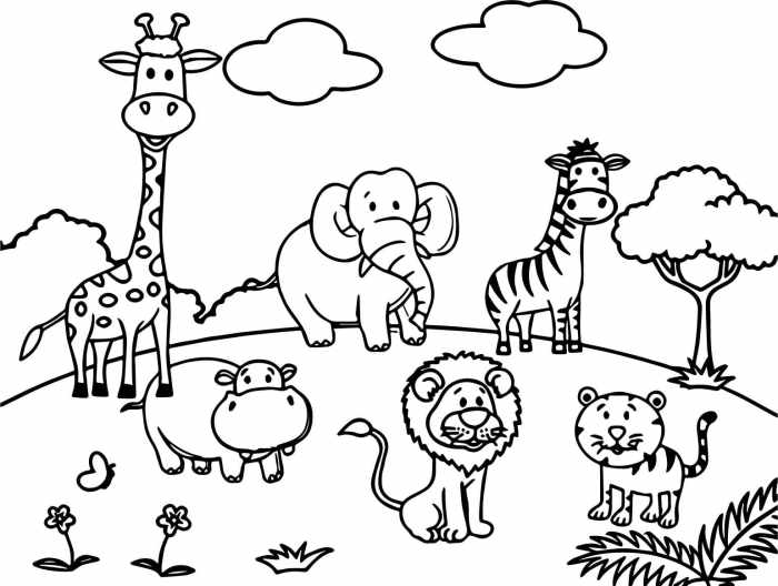 Animal coloring printables for kindergarten